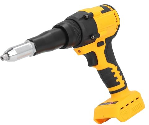 Garosa Remachadora Inalámbrica, Pistola Remachadora Eléctrica sin Escobillas con Fuerza de Tracción de 10 KN para Batería, Automática con Luz LED para Metalurgia Automotriz