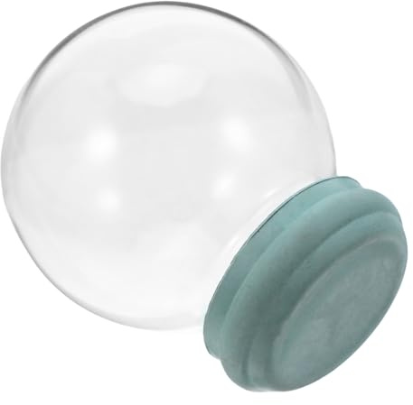 NOLITOY Globo di Neve in Vetro Trasparente per Progetti Fai da Te, Cupola con Base in Gomma per Decorazioni Natalizie e Casa
