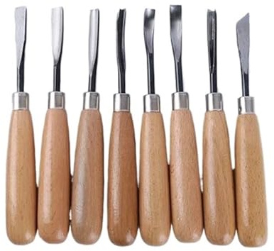 6/8 Pezzi Di Strumenti for Intaglio Del Legno A Mano Secca for La Lavorazione, Kit Scalpelli for Bulino(B308)