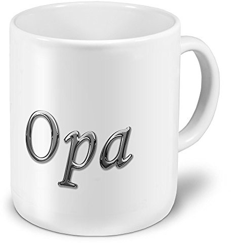 digital print XXL Jumbo-Namenstasse Opa - XXL Jumbotasse mit Design Chrom-Schriftzug - Namens-Tasse, Namens-Krug, Becher, Mug