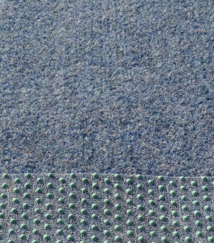 Kunstrasen, Rasenteppich, blau-grau,150/250cm Breite (150 x 150 cm)