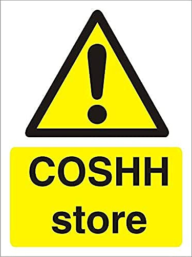 Seco COSHH - Letrero para tienda (150 x 200 mm, plástico semirrígido, 1 mm)