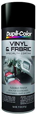 Dupli-Color (HVP106-6 PK Flat Black Vinyl and Fabric Coating - 11 oz. Aerosol, (Case of 6)