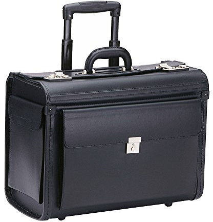 DERMATA Trolley XL Pilotenkoffer Aktenkoffer schwarz
