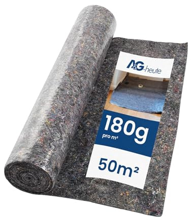 A&G-heute 50m² 180g/qm 1x 50m² Malervlies Abdeckvlies Schutzvlies Profi Qualität Rollen 100cm breit x 50lfm PE-beschichtet Malervliesrolle Abdeckfliesse für Boden Allzweckvlies
