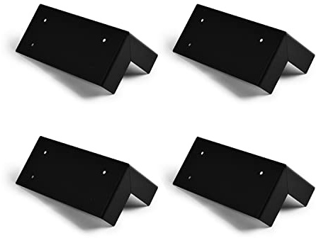 Indoor Outdoors 4x Large Corner Brackets for Garden, Raised Beds, Vegetable Using Timber Railway Sleepers - Square or Rectangular Planter or Flower Bed Fixing Bracket - Black