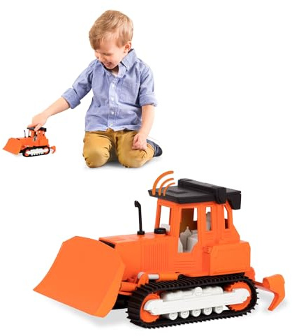 Driven by Battat B WH1012Z Micro Bulldozer Rastrillo, Pala y Sonido Realista - Camiones y Juguetes de construcción para niños de 3 años en adelante, Multicolor