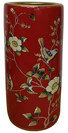 DOWNTON INTERIORS Large Oriental Ceramic Umbrella Stand Storage (M20266U) - Chinese Mandarin Style Living Rooms & Bedrooms