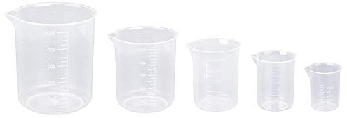 PANYTOW Messbecher für Küchenlabor, Kunststoff, 50ml/150ml/250ml/500ml, 1