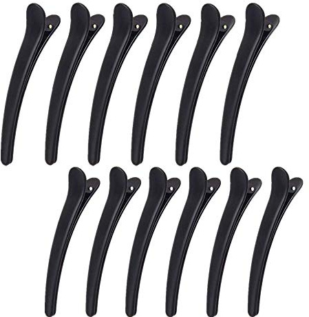 VOARGE 12 Stück Haarklammern Friseurbedarf Abteilklammern Friseur Haarspangen Damen Haarclips Hair-Clips Combi aus Kunststoff 12cm