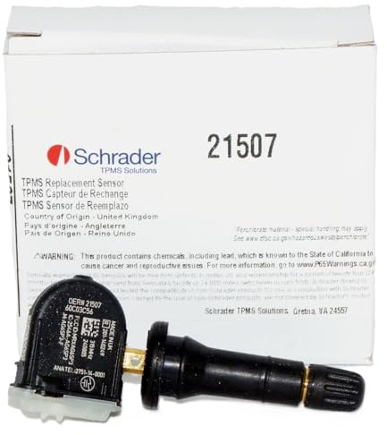 Schrader 21507 Snap-in OE Replacement Tire Pressure Monitoring System (TPMS) Sensor - GMC, Chevrolet, Buick, 13586335, 15254101, 15922396, 20923680 (Replaces 20153)(Pack of 1)