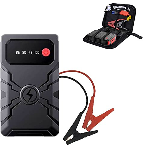 CUTTE Démarreur de Batterie de Voiture d'urgence Batterie Externe Multifonction Double USB 12V Démarreur de Saut Au Lithium de Voiture Portable pour Véhicules, Camions, SUV