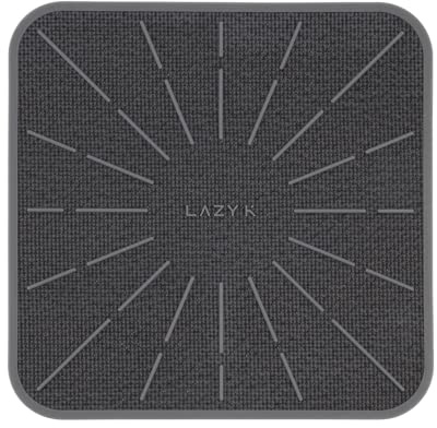 Lazy K Induction Cooktop Mat - Silicone Fiberglass Scratch Protector - for Magnetic Stove - Non slip Pads to Prevent Pots from Sliding during Cooking - Square (7.4inches) Gray