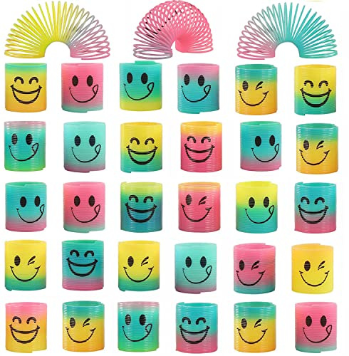 36 Stück Party Mitgebsel Regenbogen Spielzeug, Mini Springspielzeug Give Aways Kindergeburtstag Kleine Mitbringsel für Kinder