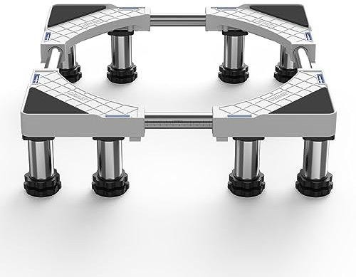 Socle de réfrigérateur DEWEL 8, hauteur 13-16 cm, base réglable, convient aux lave-vaisselle, congélateurs, armoires et appareils stationnaires (longueur 43-60 cm).