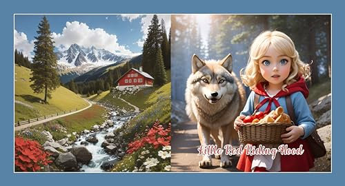 A cinematic reading Experience- Little Red Riding Hood: Classics recreated for an immersive, surreal experience. Scenes are realistic.