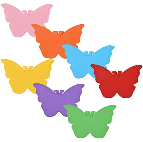 35 Pièces Papillon Papier Decoration, Paper Cutouts Decoration, Papillon Decoration Colorés pour Salle de Classe, Chambre d'enfants, Fête, Babillard, Pâques, Printemps, Été