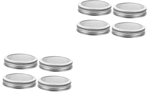 Zerodeko 8 Stk Mason Jar Sprout Deckel Mesh-deckel Sprießender Deckel Keimset Spitzen Halterungen Aus Edelstahl Sieb Diy Breiter Mund Sojasprossen Maschine Rostfreier Stahl
