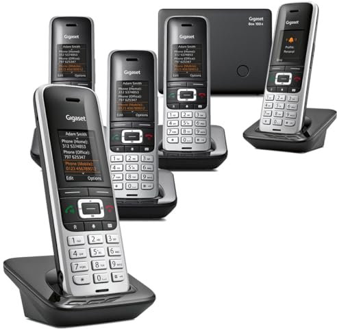 Gigaset Premium 100A Cordless Home Phone, Five Handset