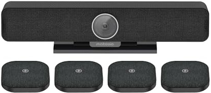 Matosio PumaPro Plus, Système de vidéoconférence, Caméra de vidéoconférence Intelligente 4K, Haut-Parleur et Microphone de conférence, avec 4 Microphones d'extension sans Fil et télécommande