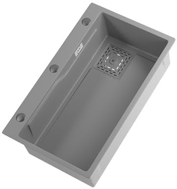 XJTNLB Fregaderos de Cocina Fregadero Cocina 1 Seno Fregadero Bajo Encimera Inox con Escurridor con Cesta de Drenaje, Cuenca de Drenaje 650x450mm