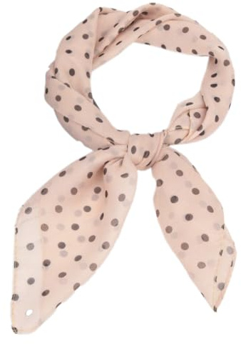 Whakano Elegante Seidentuch Damen,65x65cm,Gepunktete Kopftuch Damen,Chiffon Halstuch,Bandana,Quadratische Schals,Klein Weich Quadratisch Seidenschal,Geschenkfür Damen Frauen,Aprikosenrosa