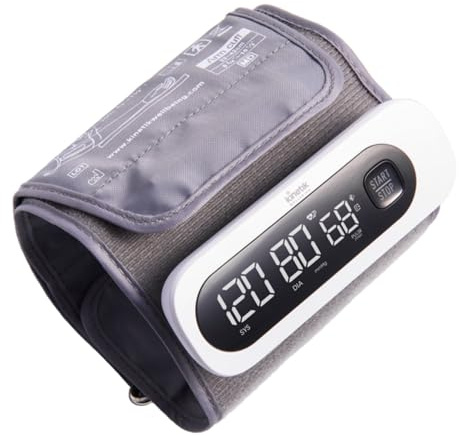 Kinetik Wellbeing Smart All in One Blood Pressure Monitor - Fully Automatic Upper Arm Blood Pressure Machine with Bluetooth & Universal Cuff (22-42cm), Carry Case Included