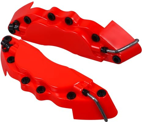GETAJGHSD Rote Bremssattelabdeckungen aus Robustem Abs Kleine Größe 190mm Ästhetische Radnaben Bremssattelabdeckung für Autos Schnelle Montage für Fahrzeugoptik und Felgenaufwertung