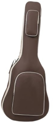 kowaku 40 41 Zoll Gitarrentasche Gitarrenkoffer, Staubdicht, Verstellbarer Schultergurt, Dick Gepolsterter Reiserucksack Aus Oxford Stoff, Gigbag, Braun