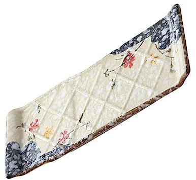 ABBNIA Set di Piatti da Sushi in Stile Giapponese, Ciotola da Portata in Ceramica, Piatti Giapponesi, Piatto in Stile Giapponese con Design a Forma di squalo