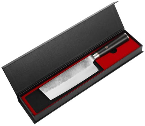 pobowlgarls Japanese Chef Knife, Ultra Sharp & Rust Resistant Stainless Steel, Ergonomic Handle with Nice Box Ideal for Professional Chefs & Home Cooking (6.5 inch Vegetable Knife)