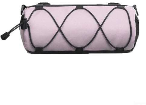 Bolsa de almacenamiento frontal para bicicleta con correa para el hombro, impermeable, para bicicleta de montaña y carretera, compacta y fácil de usar (morado)
