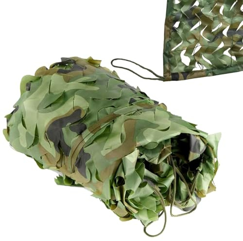 Genérico Red de Camuflaje 1x1.5m 2x7m 3.5x4m 6x6m 8x11m Malla de Camuflaje para Caza Militar, Toldo Camuflaje Exterior, Redes de Sombrilla para Parasol Decoración Camufar al Aire Libre(4.5x9m)