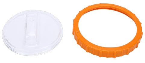 OEBUAFI Couvercle et écrou de Filtre à Sable, écrou Orange avec Couvercle Transparent, Accessoire de Remplacement en Plastique, pour Couvercles de Tête de Valve de Filtre à Sable,