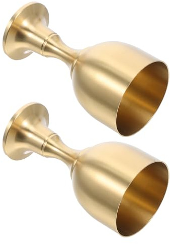 SHINEOFI 2 Piezas Copas de Vino Vintage de Latón Dorado Diseño Medieval, Copa de Cáliz Elegante para Bodas y Celebraciones en Casa, Experiencia Única para Beber