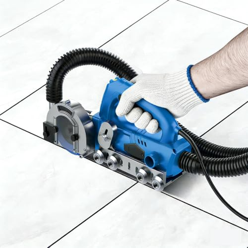MASTLOUFUL 1200W Electric Grout Remover, 9000RPM Tile Joint Cleaner with 100mm Blade, Power Scrubber for Cement Removal, Ideal for Tile and Grout Cleaning, 220V