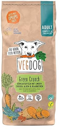 VEGDOG Vegetarisches Hundealleinfutter Green Crunch, 1er Pack (1 x 2 kg)