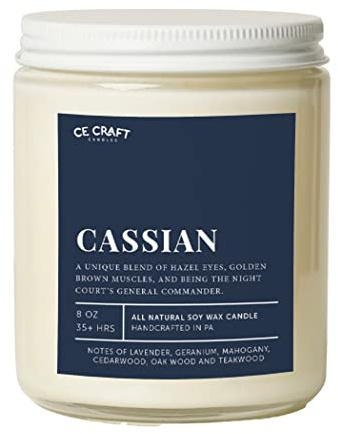 CE Craft Book Themed Scented Candle - Gift for Her, Library Book Lovers' Reading Candle, Bookish Scents for Bibliophiles (Cassian)