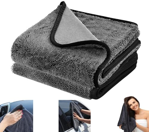 Lyoveu Ultra-Wipes Trockentuch, Exul Fastdry Trockentuch Exulsanitas, Shiny Bath trockentuch, Microfibre Car Cleaning Cloths,Shiny Bath trockentuch, for Removing Water in Showers and Bathrooms-2pcs