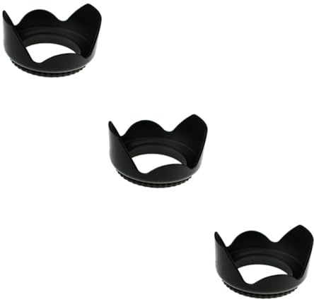 PartyKindom 3pcs Dslr Camera Lens Hood for Lens Hood Fits Olympus Cameras Use for Outdoor Photography