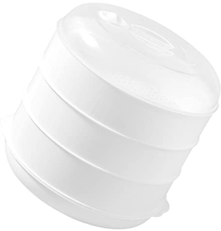 Mikrowellen Dampfgarer – 1/2/3-stufiger Mikrowellen Dampfgarer Kochtopf Für Die Küche, Küchen Dämpfutensilien, Dampfkorb Dim Sum Dampfgestell, Gesundes Schnelles Kochen Für Nudeln, Hühnchen, Speck