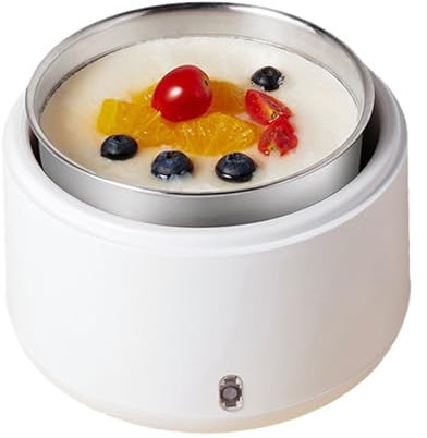 Máquina para hacer yogur con forro de acero inoxidable de 1 litro, 20 W, totalmente automática, multifuncional para postres caseros frescos y saludables