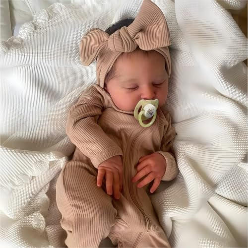 JIZHI Reborn Dolls 20 Inch Reborn Babies Doll Girls Realistic Baby Cloth Body Sleeping Reallife Newborn Look Real Lifelike Girl Close Eyes