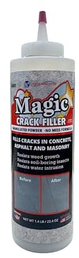 Gray 1.4 LB Magic Crack Filler Bottle - Easy, No-Mess Crack Repair for Concrete, Masonry & Asphalt - Durable & Weather-Resistant