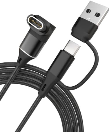 Sinoacc 2 in 1 for Garmin Watch Charger Cable Compatible with Forerunner 55 165 245 255 955 965 970 Vivoactive 6 5 4 3 Fenix 8 Pro E 7 6 5 Venu 4 3s Sq 2 Instinct 3 2 USB A Type C Charging Cable