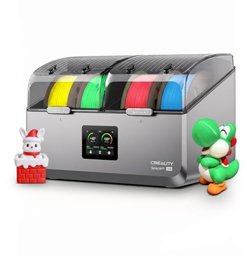 Offizieller Creality Filament Trockner Space Pi X4, 4 Spulen Filament Aufbewahrungsbox, 85℃ Maximaltemperatur, Zwei unabhängige Heizkammern, Schnelles Trocknen für PLA PETG ABS TPU ASA PC PA PAHT