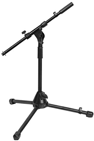 OnStage On-Stage MS7411B Short Drum/Amp Tripod Microphone Stand with Boom, Black