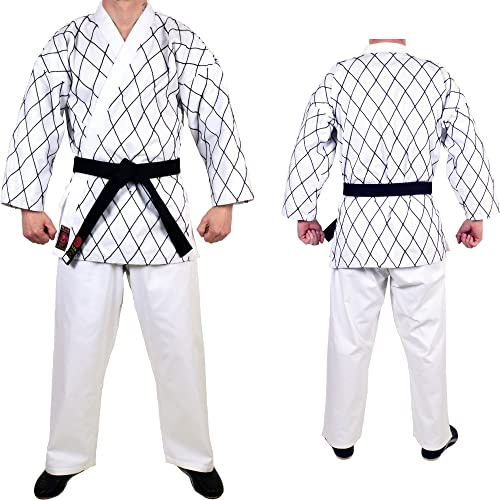 MAR | Hapkido Uniform for Beginner and Intermediate Students, Martial Arts Gi with Diamond Embroidered Design - Men & Women; Kids & Adult Sizes (8oz Fabric)
