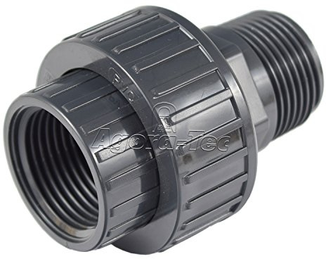 Agora-Tec Kunststoff Verschraubung mit Dichtung 1 Zoll AG/IG (33,3mm/30,3mm)