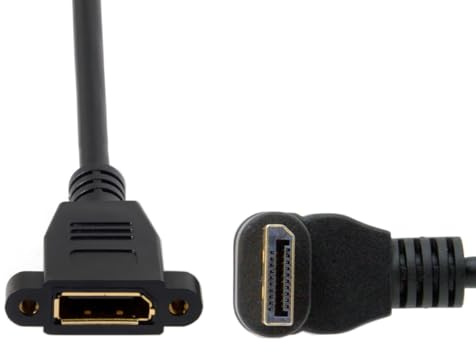 Port d'affichage Cablecc DisplayPort mâle à Femelle Câble d'extension coudé à 90 degrés vers Le Haut